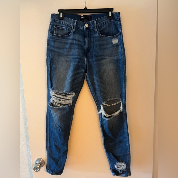 3x1 NYC distressed straight leg jeans - Picture 3 of 4